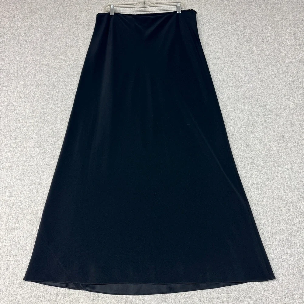 Unbranded Black Maxi Skirt Size Large Rhinestone Studded Formal A-Line Long Dres
